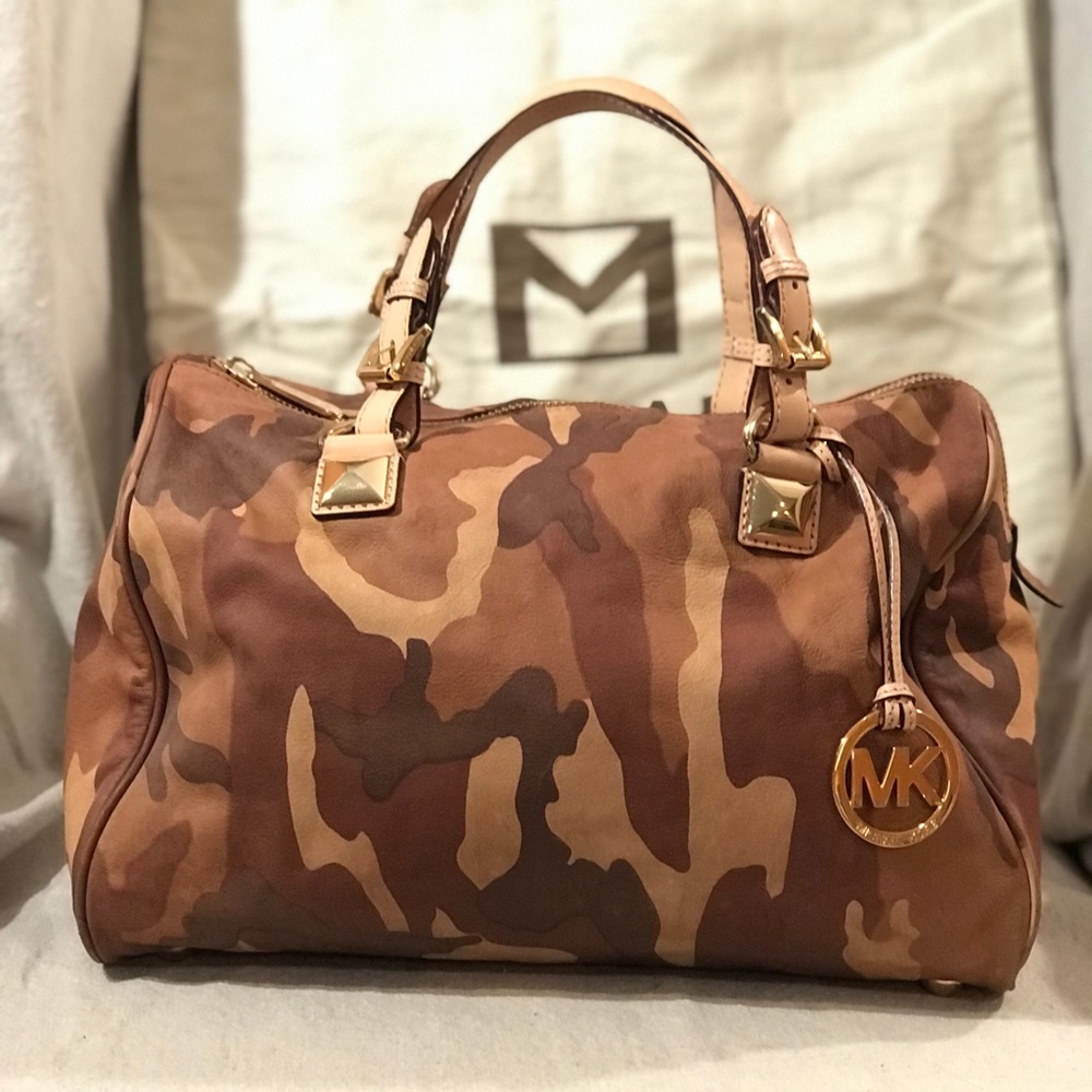Michael Kors camouflage genuine leather bag
